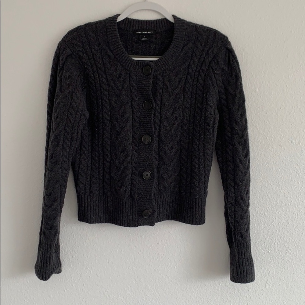 Something Navy Grey Sweater